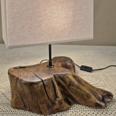 Lampe à poser design en bois