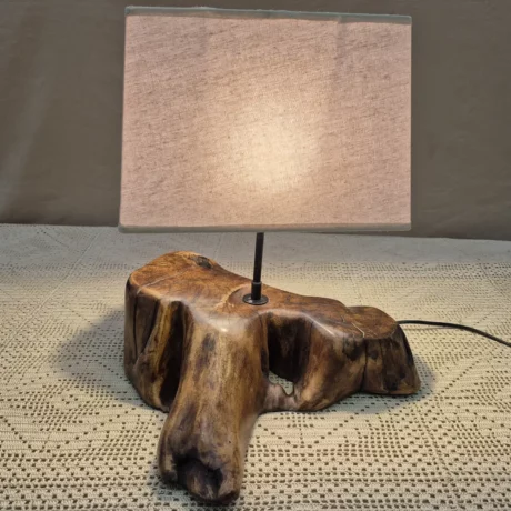 Lampe à poser design en bois