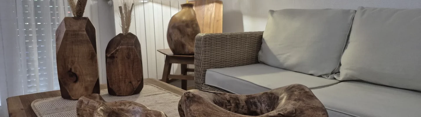 Lampe de décoration en bois
