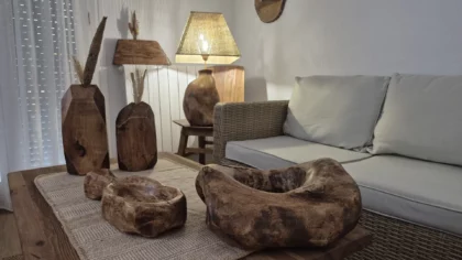 Lampe de décoration en bois