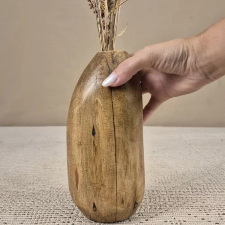 Vase en bois fait main