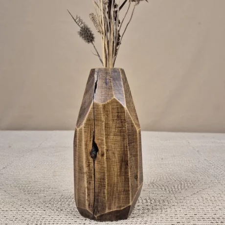 Vase en bois fait main